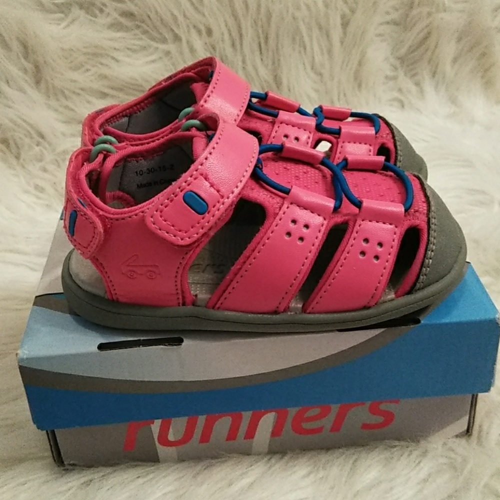 See Kai Run Lincoln Hot Pink Sandals Size 9